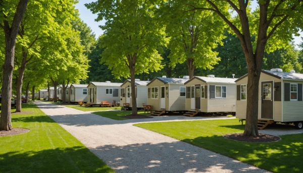 Emplacements ombragés et mobil-homes grand confort